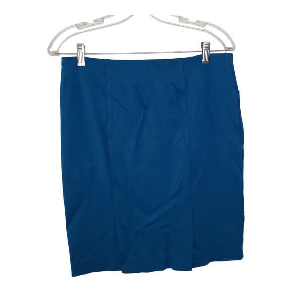CAbi Sigourney Pencil Skirt Blue Ponte Knit Minimalist Stretch 3220 Women 4 - Picture 3 of 11